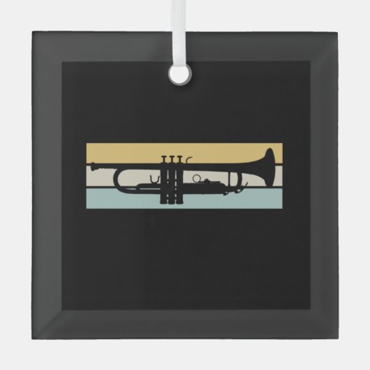 Trompet Vintage Glas Ornament (Voorkant)