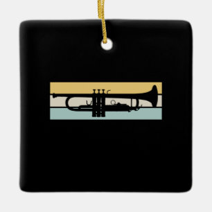 Trompet Vintage Keramisch Ornament