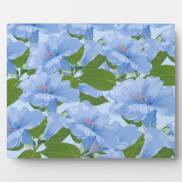 Trompetbloemen Tafelplaque met Ezel Fotoplaat