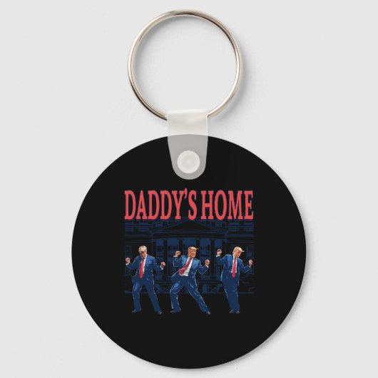 Trompetdans Daddy's Home Retro 1  Sleutelhanger (Voorkant)