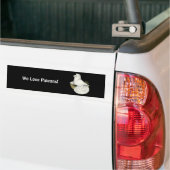 Trompetduif Wit Bumpersticker (Op Truck)