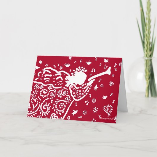 Trompetengel Feestdagen Kaart (Voorkant)