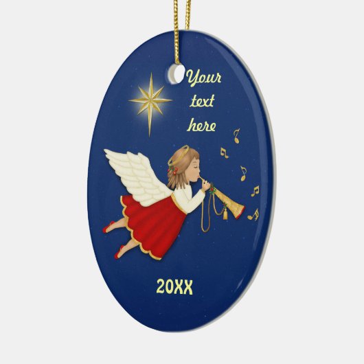 trompetengel keramisch ornament (Links)