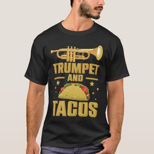 Trompetklep Petten en Tacos trompetmondstuk T-shirt (Voorkant)