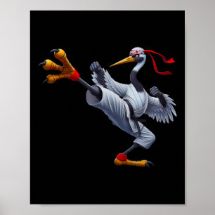Trompetkraanvogel In De Beruchte Karate Kraanvogel Poster