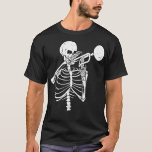 Trompetliefhebber voor altijd - Skelet dat Trompet T-shirt