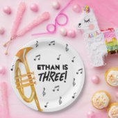 Trompetmuziek Thema Verjaardagsfeest Papier Borden Papieren Bordje (Feest)