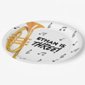 Trompetmuziek Thema Verjaardagsfeest Papier Borden Papieren Bordje (Gekanteld)