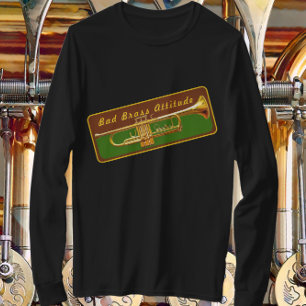 Trompetmuzikant Bad Brass Attitude Grappig T-shirt