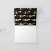 Trompetmuzikant Band Docent Notitiekaart (Binnen)