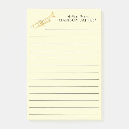 Trompetmuzikant Band Leraren Notities Post-it® Notes (Voorkant)