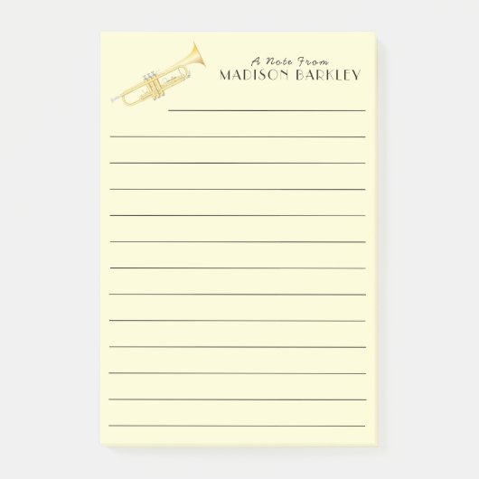 Trompetmuzikant Band Lerarenotities Post-it® Notes (Voorkant)