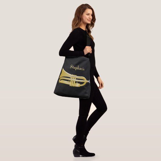 Trompetontwerp Crossbody Tas (Op model)