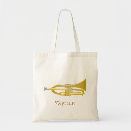 Trompetontwerp Tote Bag (Voorkant)