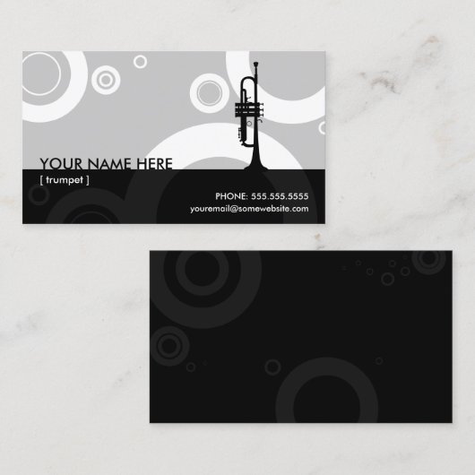 trompetringen visitekaartje (Voorkant / Achterkant)
