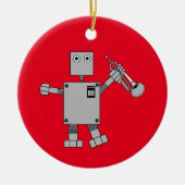 trompetrobot keramisch ornament (Voorkant)