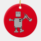 trompetrobot keramisch ornament (Achterkant)