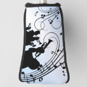 Trompetsectie Blauwe Muziek Golfheadcover (Draai 90)