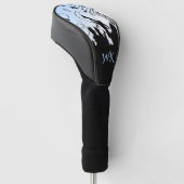 Trompetsectie Blauwe muziekmonogram Jazz Golfheadcover (Schuin)