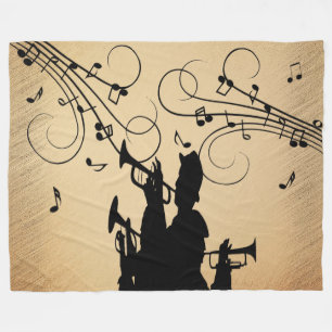 Trompetsectie Rustieke muziek Fleece Deken