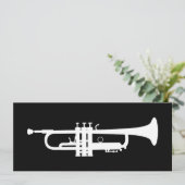 trompetsilhouet kaart (Staand voorkant)