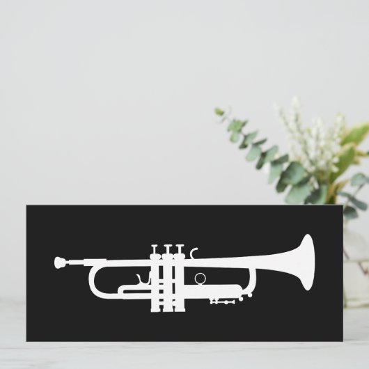 trompetsilhouet kaart (Staand voorkant)