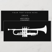 trompetsilhouet kaart (Voorkant / Achterkant)