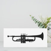 trompetsilhouet kaart (Staand voorkant)