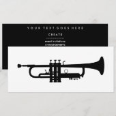 trompetsilhouet kaart (Voorkant / Achterkant)