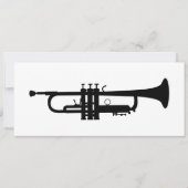 trompetsilhouet kaart (Voorkant)