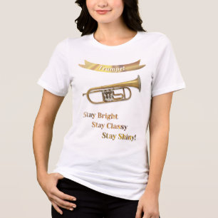 Trompetspeler Muziekinstrument Tri-Blend Shirt