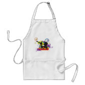 Trompetspeler Silhouet Retro Psychedelische Muziek Standaard Schort (Voorkant)