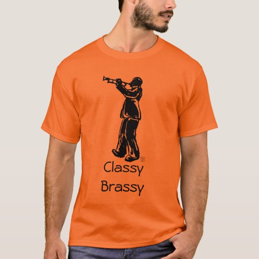 Trompetspeler Silhouette T-Shirt (Voorkant)