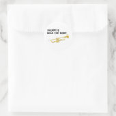 Trompetten heersen over de band! ronde sticker (Tas)