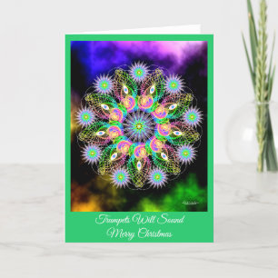 Trompetten zullen klinken feestdagen kaart