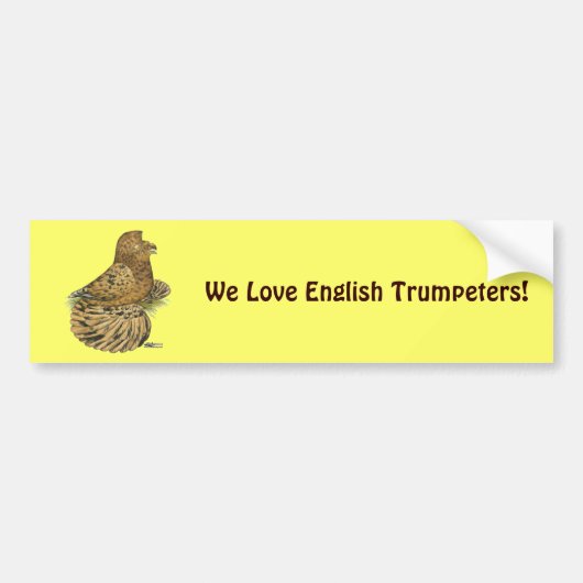 trompetterduif amandel bumpersticker (Voorkant)