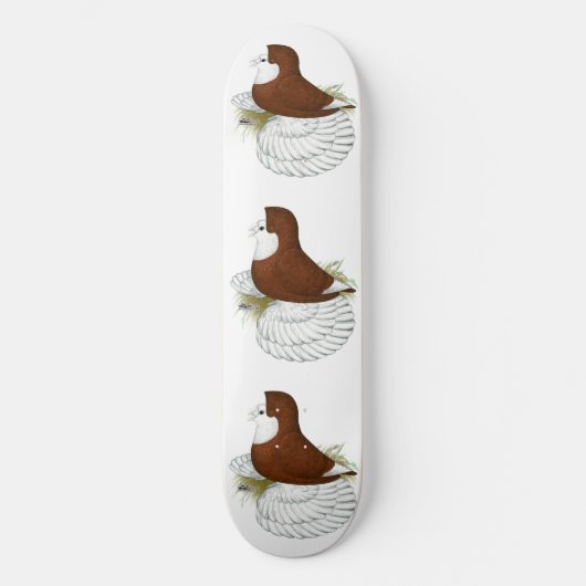 Trompetterduif Rood Kaalkop Skateboard (Voorkant)