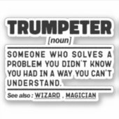 Trompetterzelfstandig naamwoord definitie trompets sticker (Voorkant)