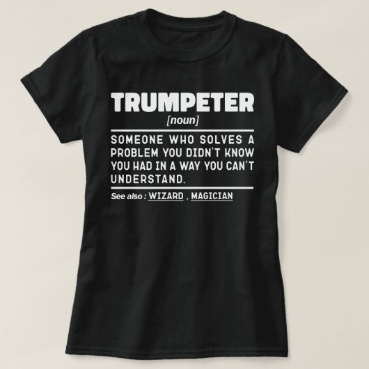 Trompetterzelfstandig naamwoord definitie trompets t-shirt (Design voorkant)