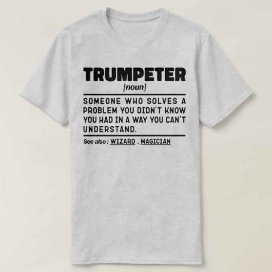 Trompetterzelfstandig naamwoord definitie trompets t-shirt (Design voorkant)