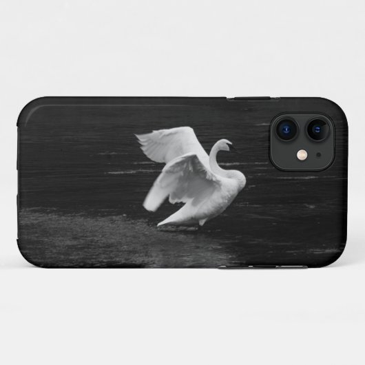 Trompetterzwaan b/w Case-Mate iPhone case (Achterkant (horizontaal))