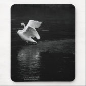 Trompetterzwaan b/w muismat (Voorkant)