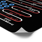 Trompettist 4th of July Jazz Music USA Trompet Poster (Hoek)