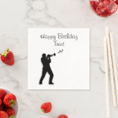 Trompettist Custom Birthday Servetten (Insitu)