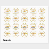 Trompettist High School Band Gold gepersonaliseerd Ronde Sticker (Vel)