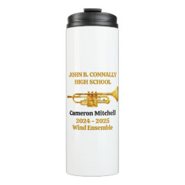 Trompettist High School Band Gold gepersonaliseerd Thermosbeker