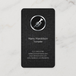 Trompettist Icon Grunge BusinessCard Visitekaartje