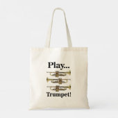 Trompettist Koperinstrument Tote Bag (Achterkant)