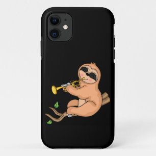 Trompettist luiaard cadeau Kinder muzikant trompet Case-Mate iPhone Case
