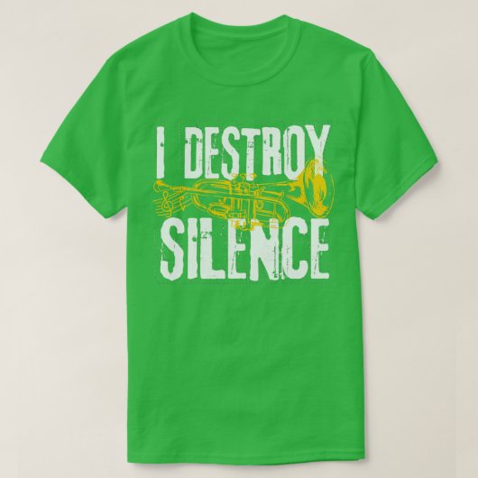 Trompettist Marching Silence Destroyer T-shirt (Design voorkant)